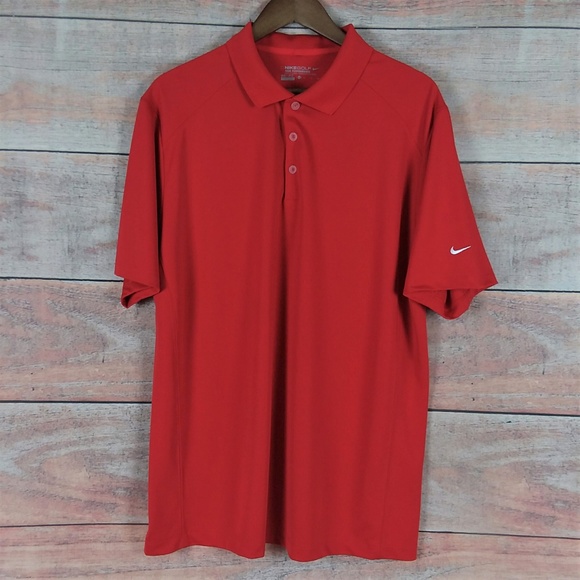 Nike Other - Nike Golf Tour Performance Dri-Fit Golf Shirt Red